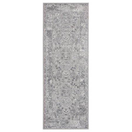 UNITED WEAVERS OF AMERICA United Weavers of America 2601 10272 28E 2 ft. 7 in. x 7 ft. 2 in. Shasta Runner Rug; Gray 2601 10272 28E